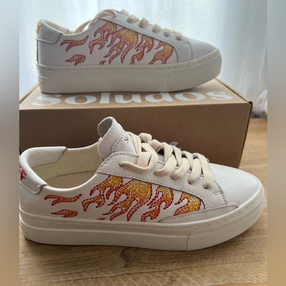 Soludos Shoes - Soludos Ibiza Platform sneaker Hot Stuff women’s size 6.5